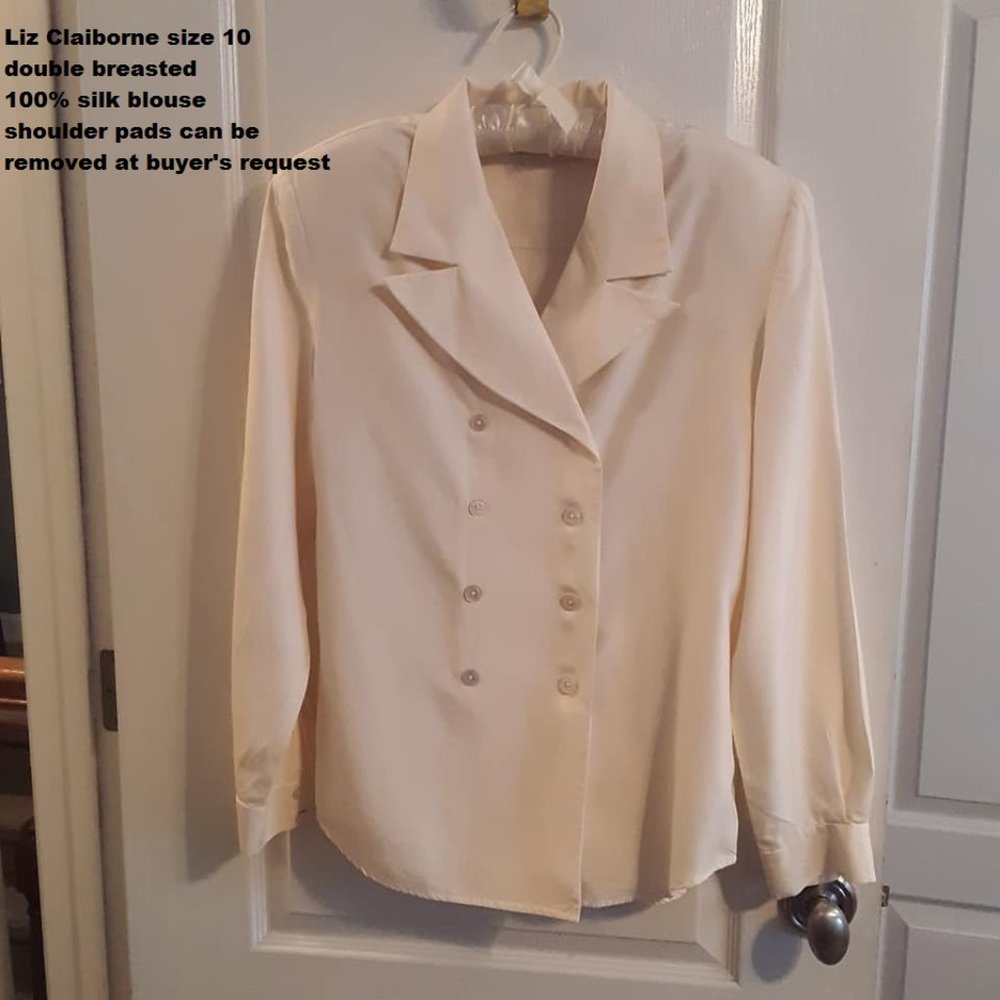 Size 10 Vintage Liz Claiborne 100% Silk Blouse